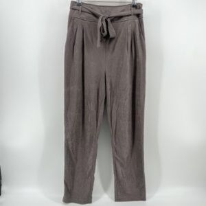 NWOT Abbelline Suede Gray Tie Up Pants